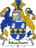 English Coat of Arms for the family Meacham