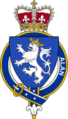 Families or Britain Coat of Arms Badge for: Alan (Scotland)