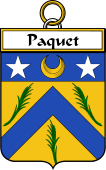 French Coat of Arms Badge for Paquet