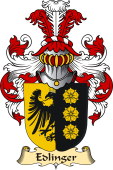 v.23 Coat of Family Arms from Germany for Edlinger