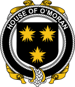Irish Coat of Arms Badge for the O'MORAN family