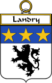 French Coat of Arms Badge for Landry