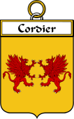 French Coat of Arms Badge for Cordier