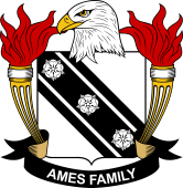 Coat of arms used by the Ames family in the United States of America