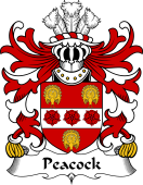 Welsh Coat of Arms for Peacock (or Paucok, Pecok, Carmarthen)