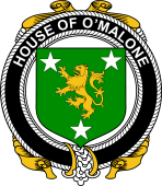 Irish Coat of Arms Badge for the O'MALONE family