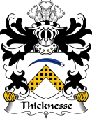 Welsh Coat of Arms for Thicknesse (of Beaumaris, Anglesey)