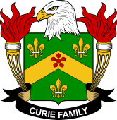 Coat of arms used by the Curie family in the United States of America