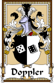 German Coat of Arms Wappen Bookplate  for Doppler