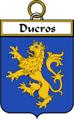 French Coat of Arms Badge for Ducros (Cros du)