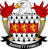 Coat of arms used by the Barrett family in the United States of America