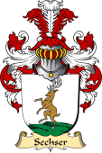 v.23 Coat of Family Arms from Germany for Sechser