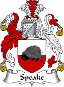 English Coat of Arms for the family Speake