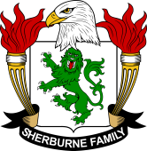Coat of arms used by the Sherburne family in the United States of America