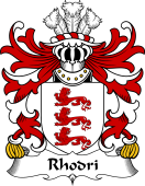 Welsh Coat of Arms for Rhodri (MAWR AP MERFYN FRYCH)