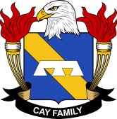 Coat of arms used by the Cay family in the United States of America