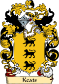 English or Welsh Family Coat of Arms (v.23) for Keats (Gloucester and Berks)
