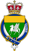 British Garter Coat of Arms for Quinn (Ireland)