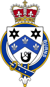 British Garter Coat of Arms for Burns (Scotland)