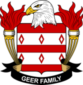 Coat of arms used by the Geer family in the United States of America