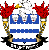 Coat of arms used by the Wright family in the United States of America
