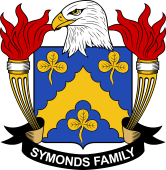 Coat of arms used by the Symonds family in the United States of America