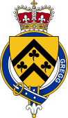 Families of Britain Coat of Arms Badge for: Gregg or Griggs (England)