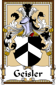 German Coat of Arms Wappen Bookplate  for Geisler