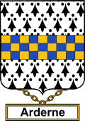 English Coat of Arms Shield Badge for Arderne
