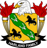 Coat of arms used by the Harland family in the United States of America