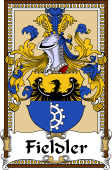 German Coat of Arms Wappen Bookplate  for Fieldler
