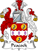 English Coat of Arms for the family Peacock I