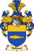 English Coat of Arms (v.23) for the family Valliant