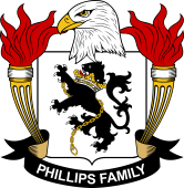 Coat of arms used by the Phillips family in the United States of America