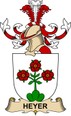Republic of Austria Coat of Arms for Heyer (de Rosenfeld)