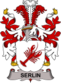 Coat of arms used by the Danish family Serlin