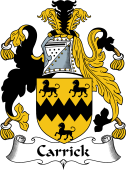 English Coat of Arms for the family Carrick