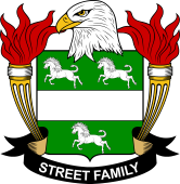 Coat of arms used by the Street family in the United States of America