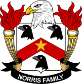 Coat of arms used by the Norris family in the United States of America