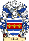 English or Welsh Family Coat of Arms (v.23) for Elliot