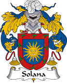 Spanish Coat of Arms for Solana or Solano