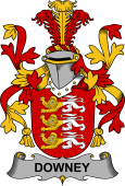 Irish Coat of Arms for Downey or O'Downey