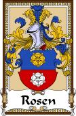 German Coat of Arms Wappen Bookplate  for Rosen