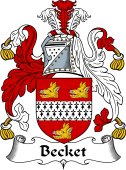 English Coat of Arms for the family Becket