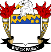 Coat of arms used by the Breck family in the United States of America