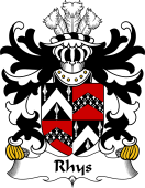 Welsh Coat of Arms for Rhys (AB EINION SAIS)