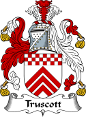English Coat of Arms for Truscott or Truscoat