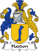English Coat of Arms for the family Haddon