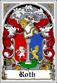 German Wappen Coat of Arms Bookplate for Roth
