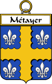 French Coat of Arms Badge for Métayer